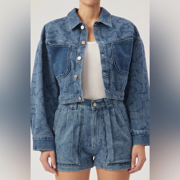 DL1961 Taryn cropped denim jacket - Picture 1 of 6